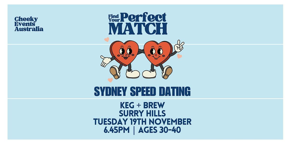 Sydney Speed Dating by Cheeky Events Australia for ages 30-40