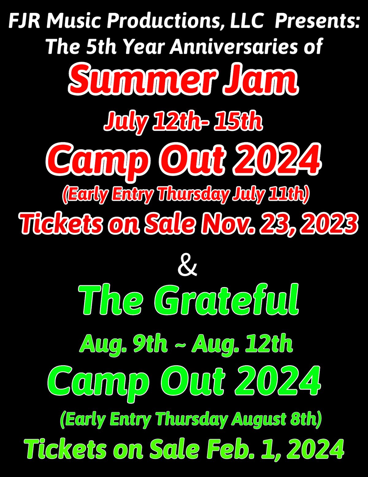 Summer Jam Camp Out 2024