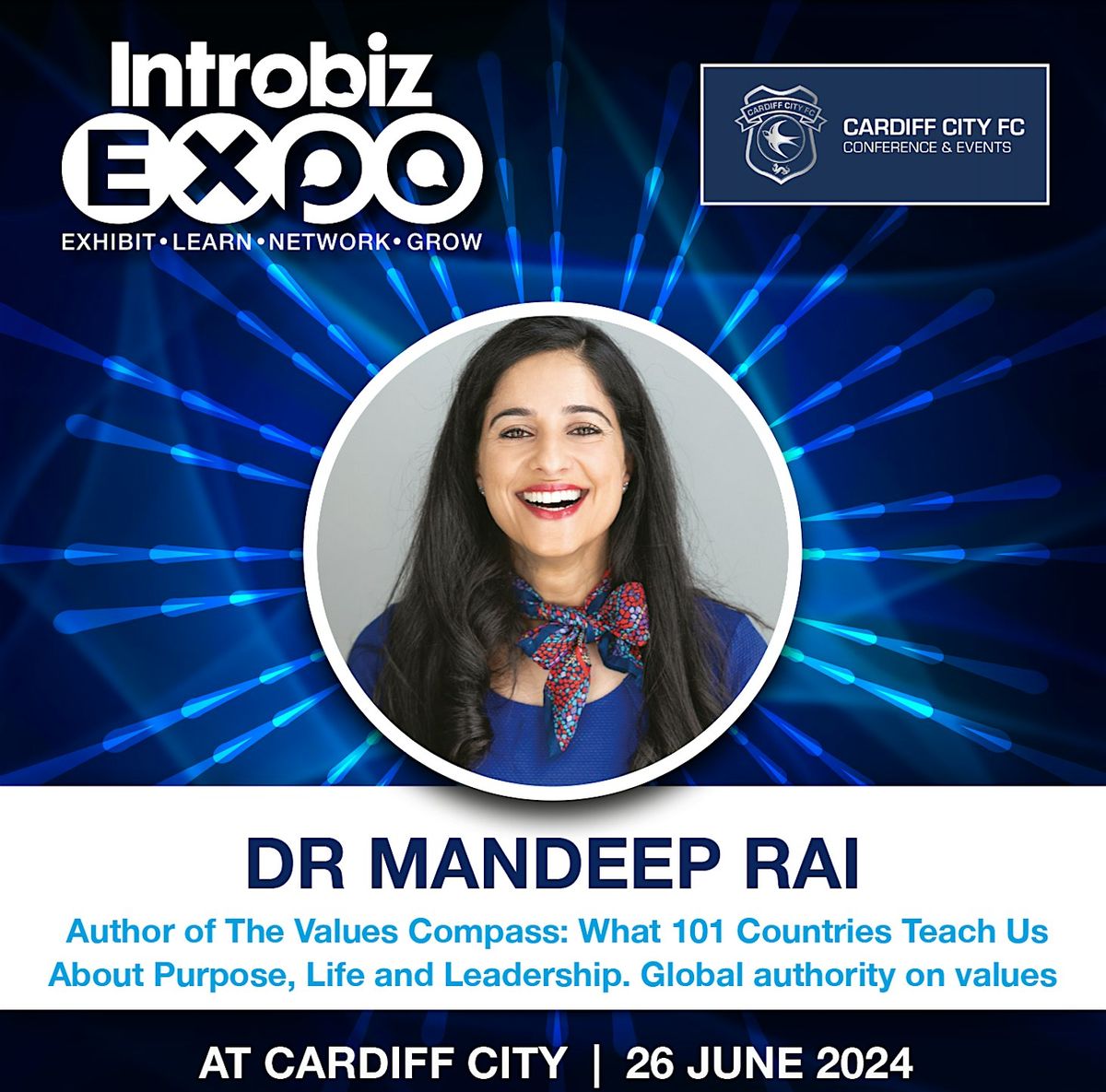 Introbiz Expo at Cardiff City Stadium, with Dr Mandeep Rai