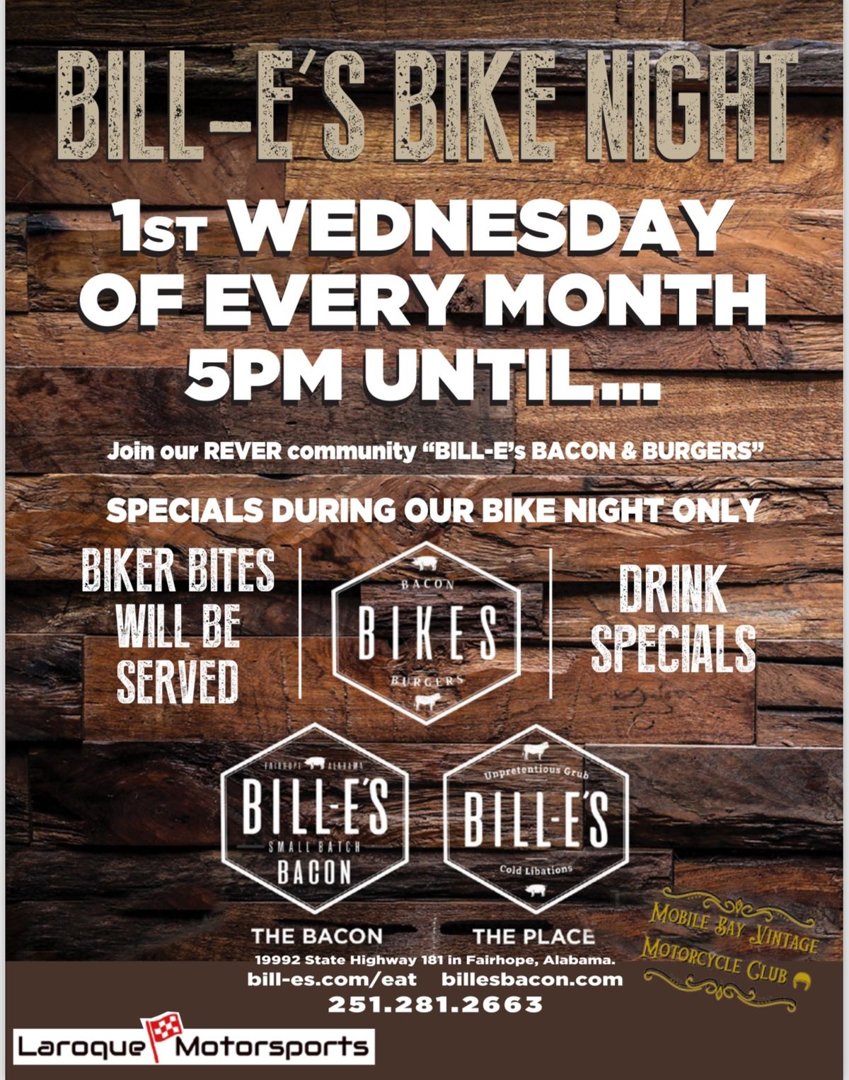 BILL E'S BIKE NIGHT 