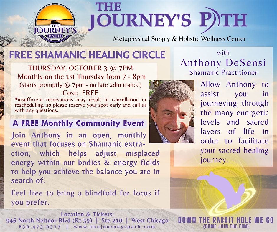 FREE Monthly Shamanic Healing Circle with Anthony De Sensi