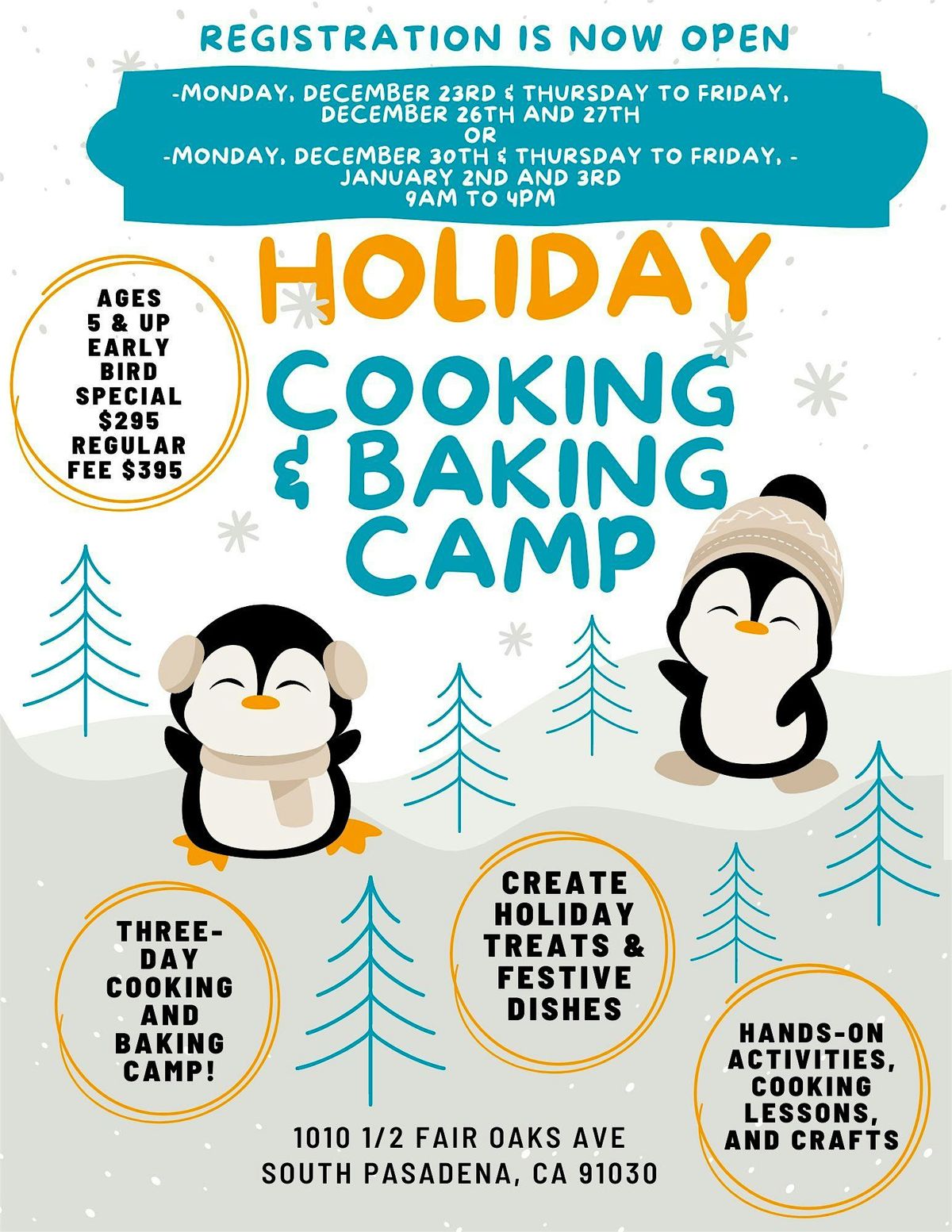 Holiday Kids Cooking and Baking Camp