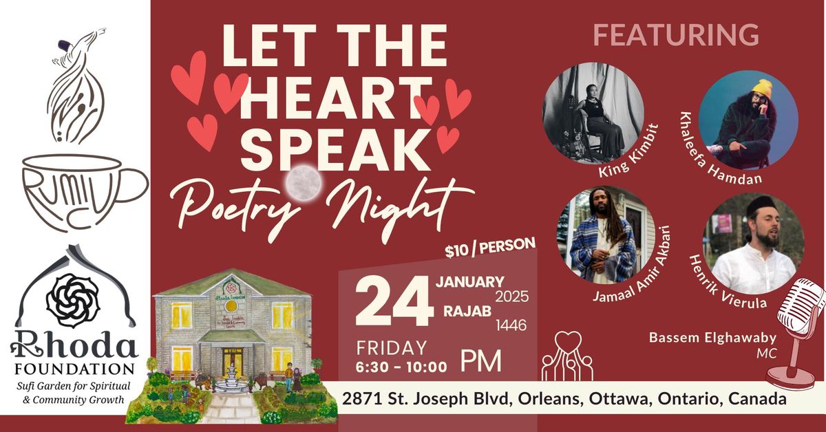 Rhoda Foundation reOpening [Day#1] | Poetry Night: Let The Heart Speak