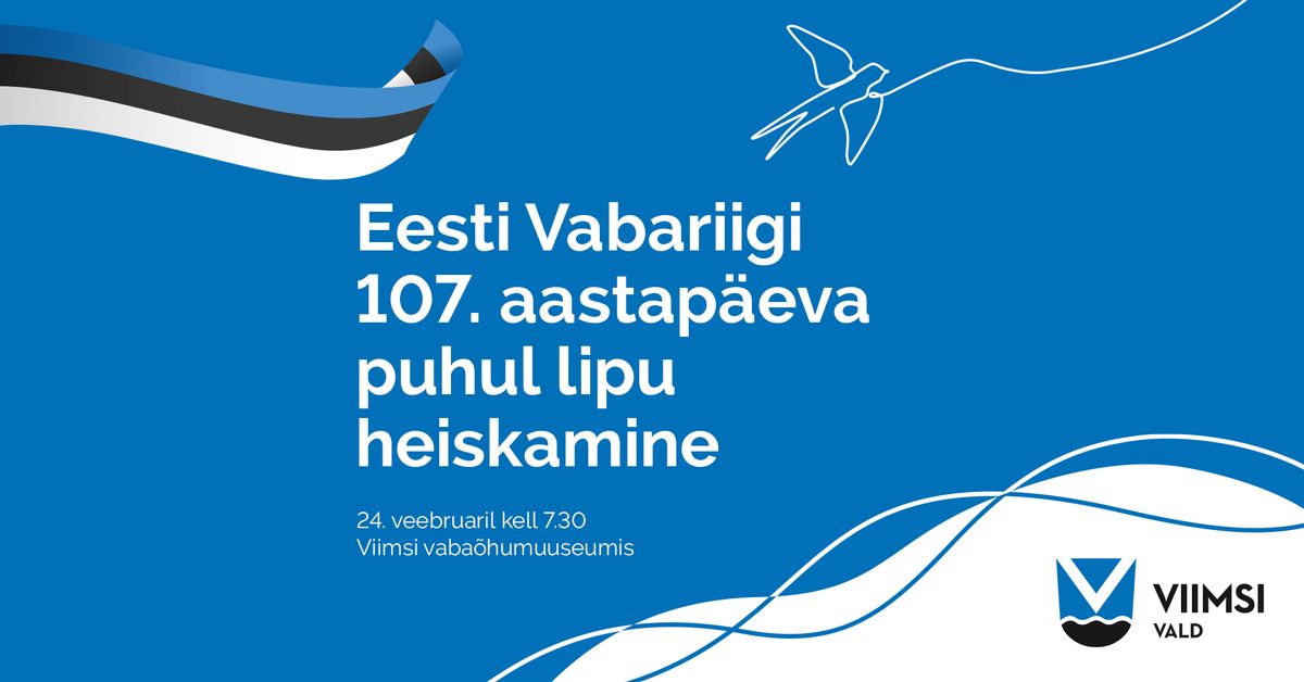 Eesti Vabariigi 107. aastap\u00e4eva puhul lipu heiskamine \ud83c\uddea\ud83c\uddea