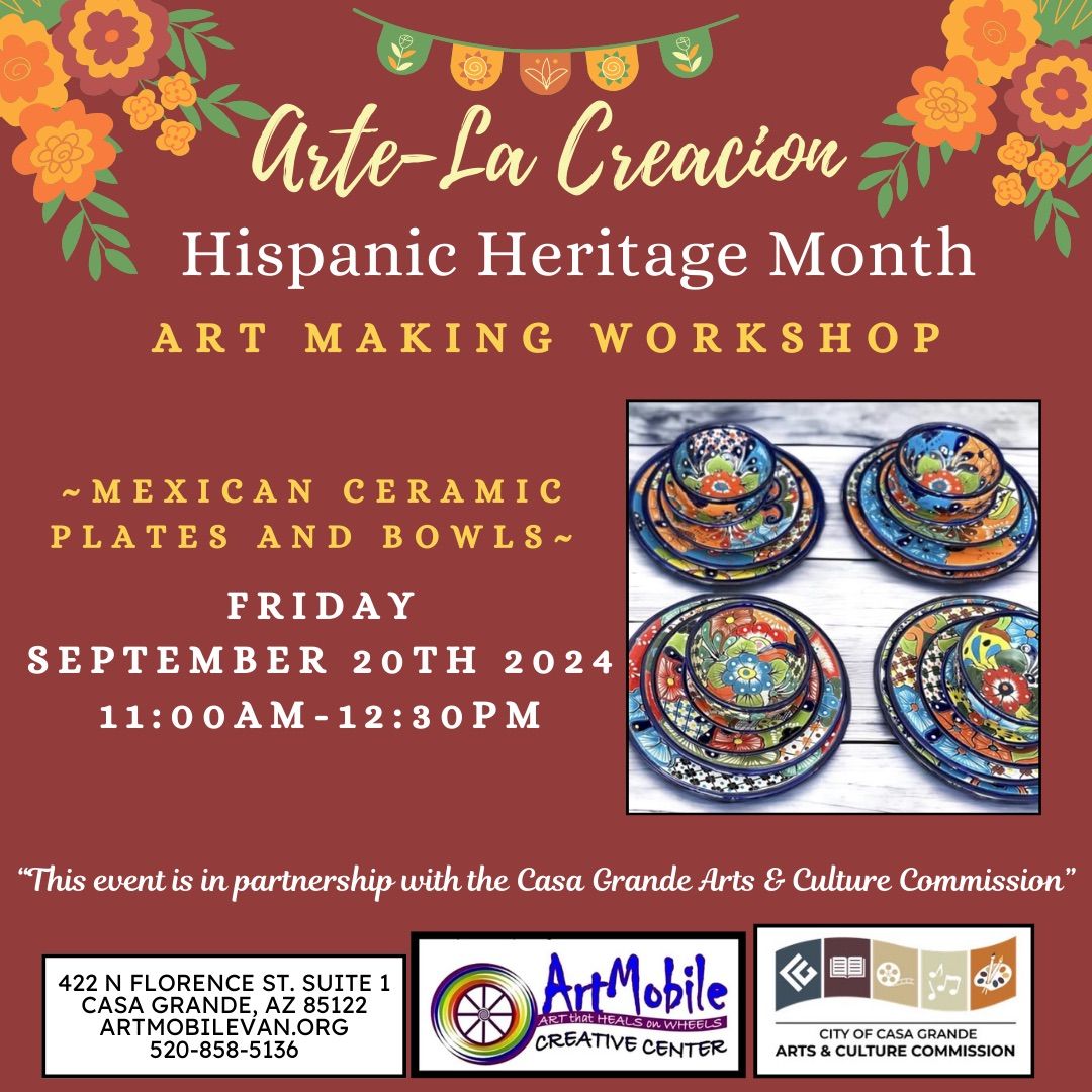 Art Making Workshop - Mexican Ceramic Plates & Bowls