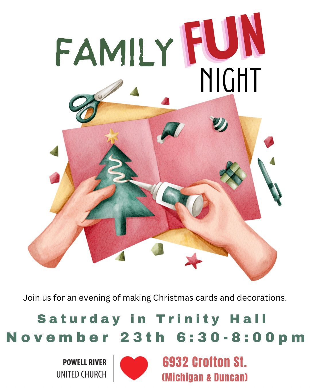  Family Fun Night: Christmas Cards & Decorations