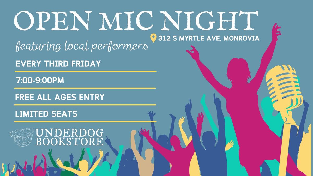 Open Mic Night at Underdog Bookstore 