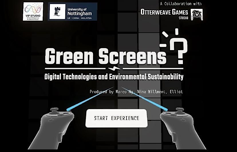 Green Screens?  Virtual Reality. Digital Tech. Environmental Sustainability