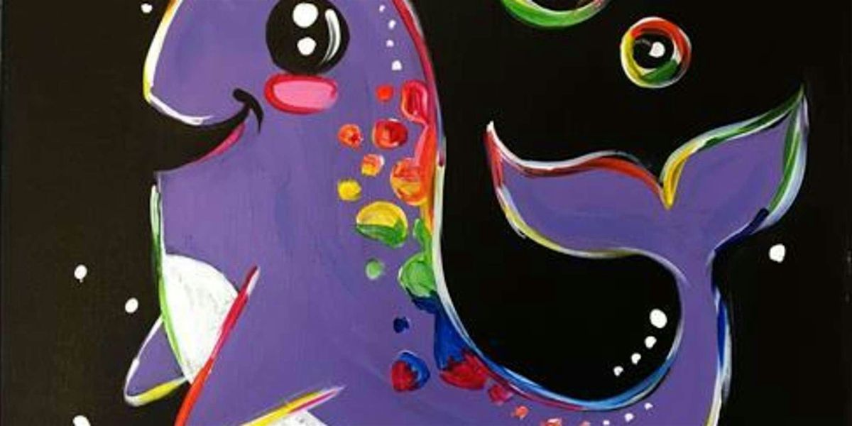 Bubbly Narwhal - Family Fun - Paint and Sip by Classpop!\u2122