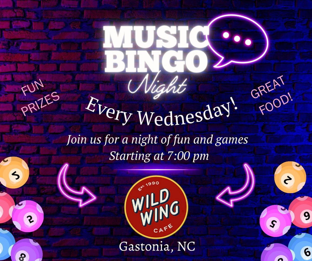 Music Bingo at Wild Wing Cafe Gastonia 