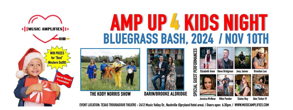 AMP UP 4 KIDS NIGHT - BLUEGRASS BASH, 2024!