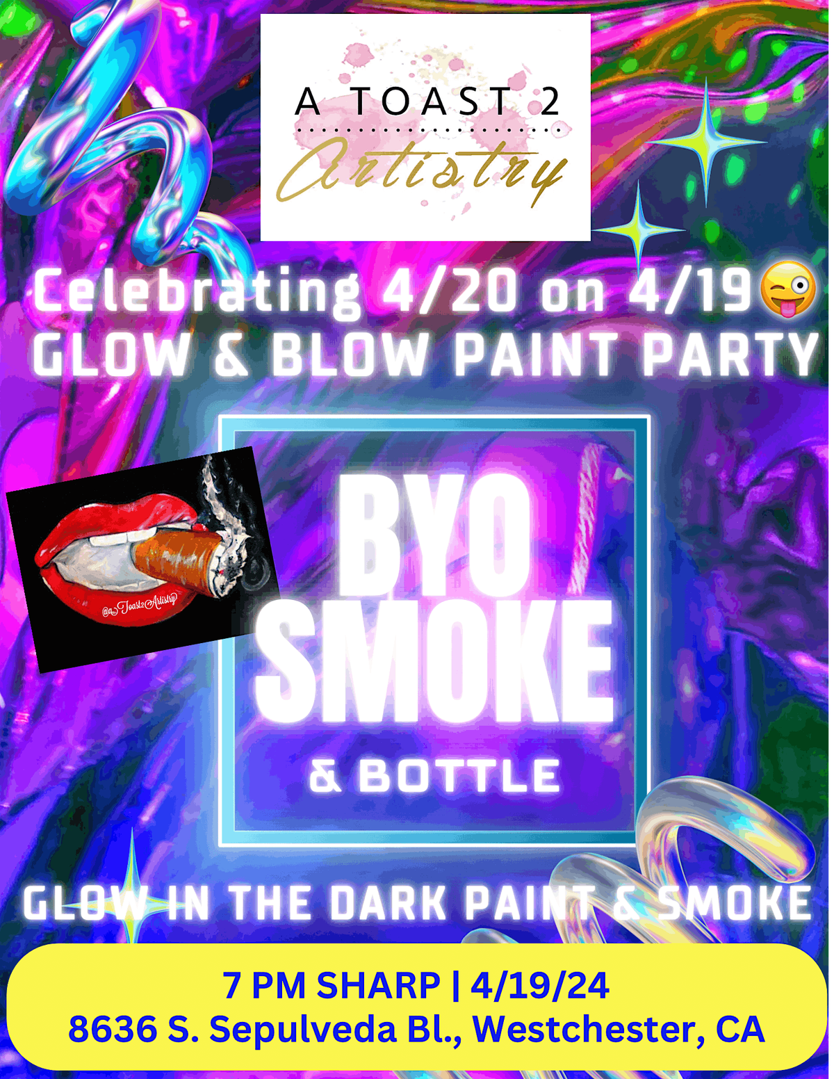 Smoke, Paint & Sip Party