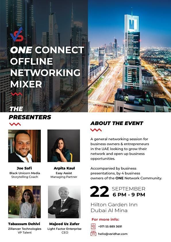 ONE CONNECT - OFFLINE NETWORKING MEETING