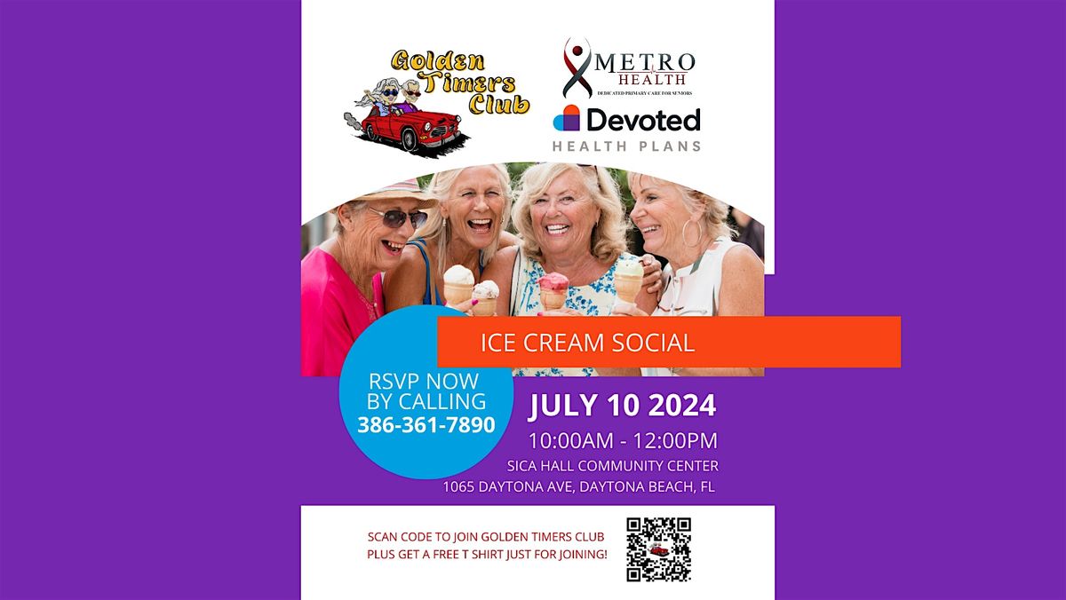Free Ice cream social for senors with MetroHealth and Devoted at Sica Hall