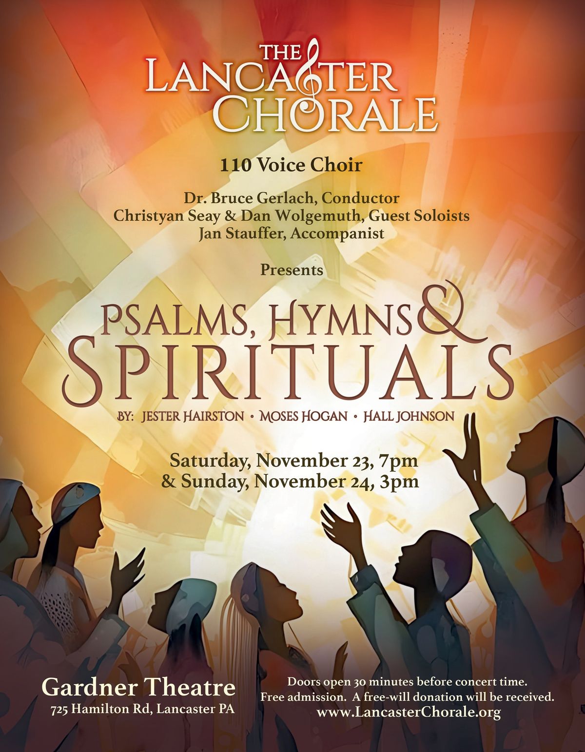 The Lancaster Chorale Fall 2024 Concert "Psalms, Hymns, & Spirituals"