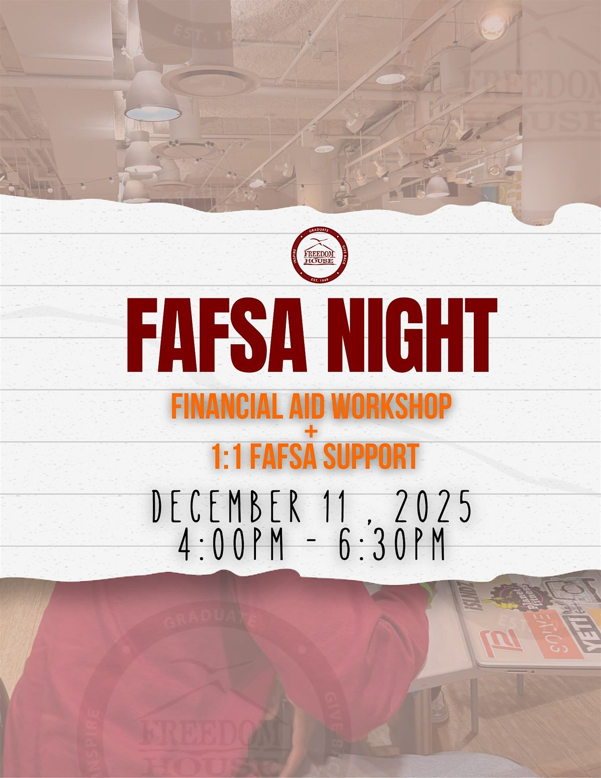 FAFSA Night: Financial Aid Workshop and 1:1 Support