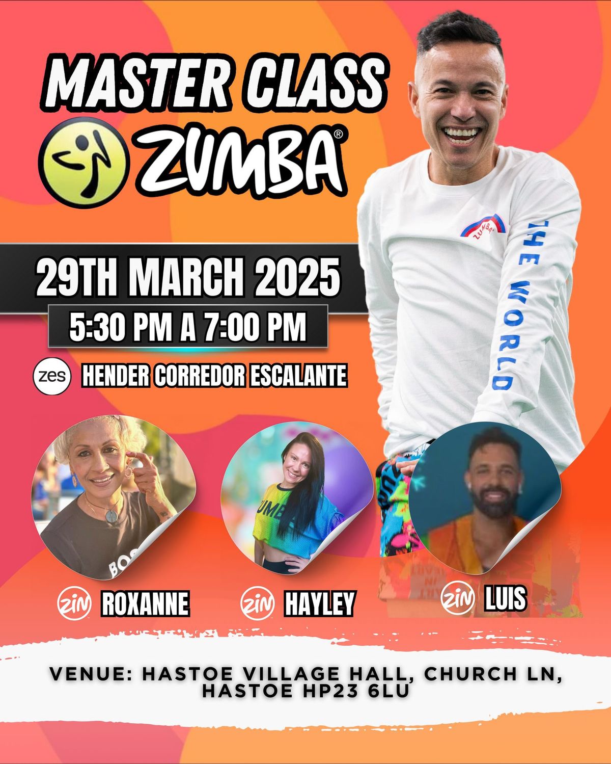 Zumba Masterclass with Zes Hender & Luis ,Hayley & Roxanne 