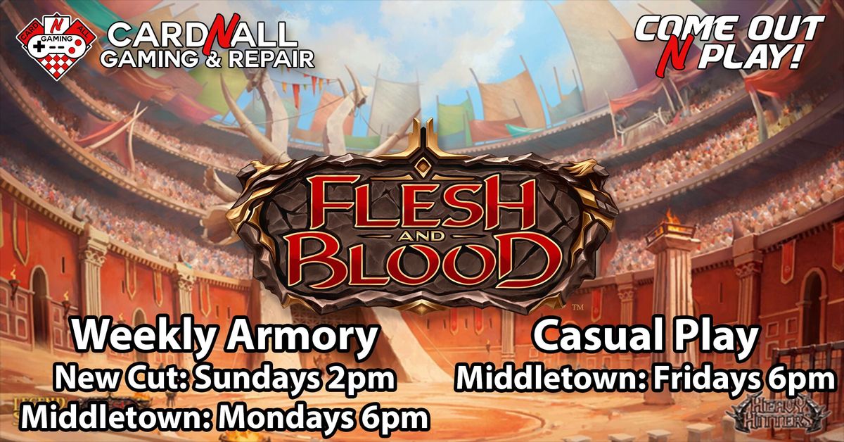 Flesh and Blood Armory at New Cut - Sundays at 2pm