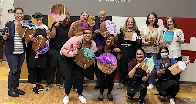 Resin Cutting Board and Painted Wine Glass Workshop