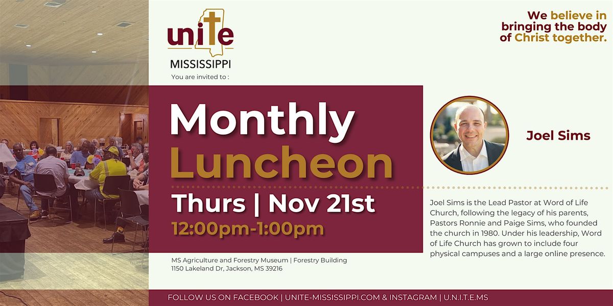 Unite Mississippi Monthly Inspiring and Equipping Lunch - November 2024