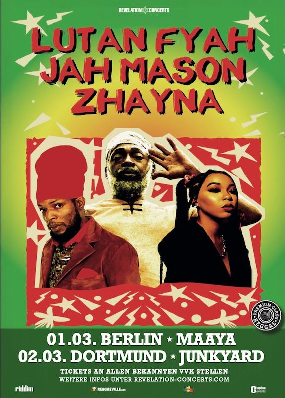 Lutan Fyah & Jah Mason & Zhayna am 02.03.25 in Dortmund @ Junkyard