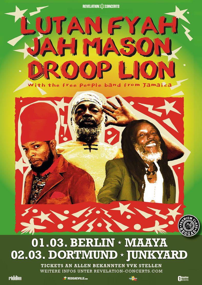 Lutan Fyah & Jah Mason & Droop Lion am 01.03.25 in Dortmund @ Junkyard