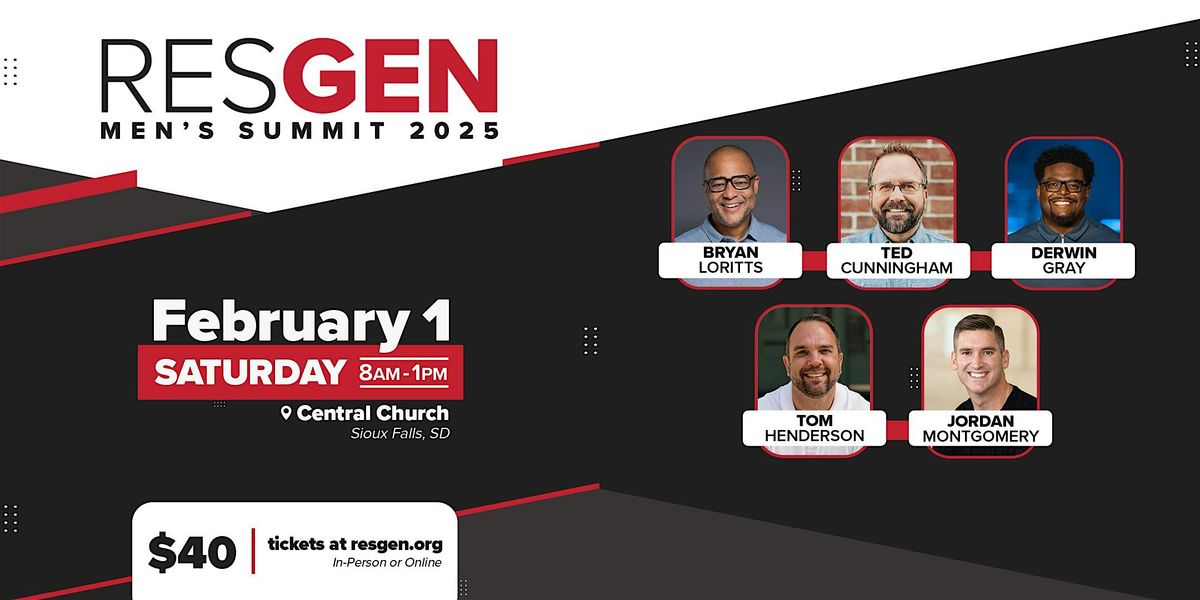 RESGEN Men's Summit 2025 STREAM-AT-HOME (1 Ticket Needed For HOME Viewing)