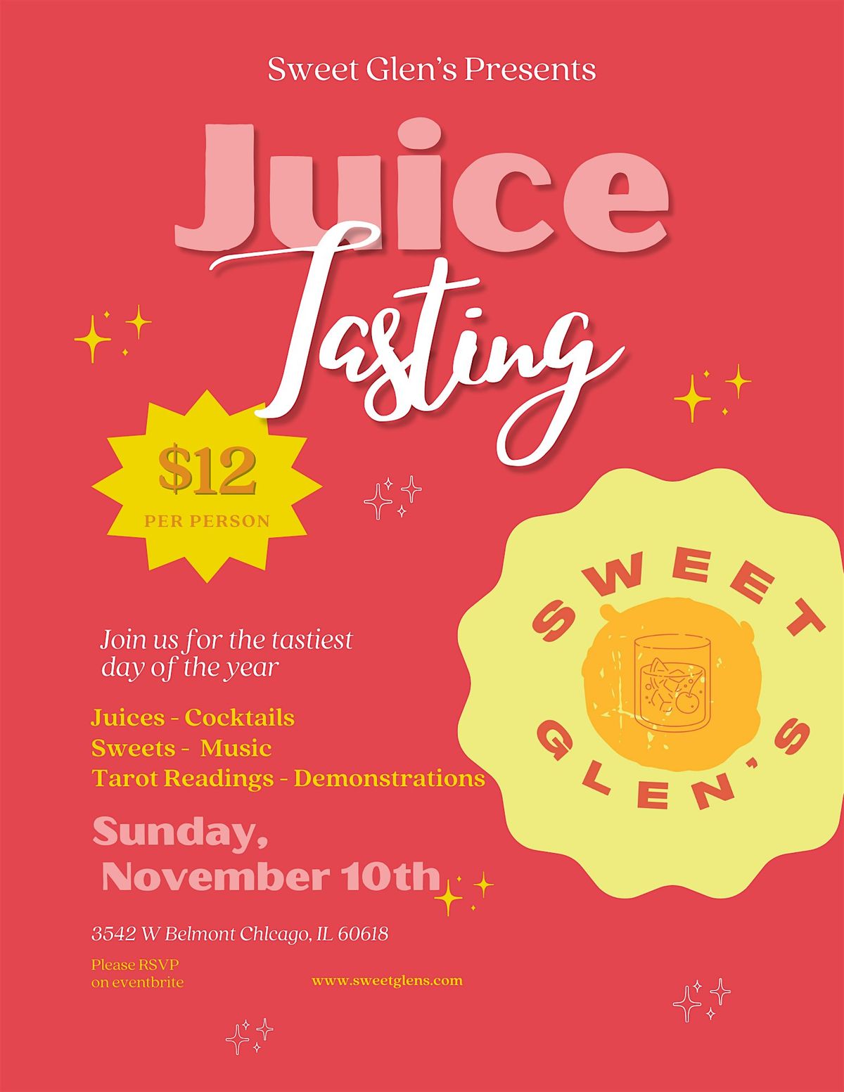 Sweet Glen\u2019s Juice Tasting