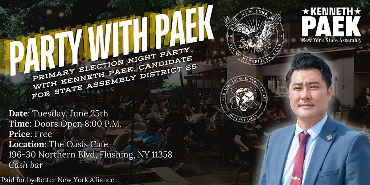Party with Paek! Election Night Watch Party