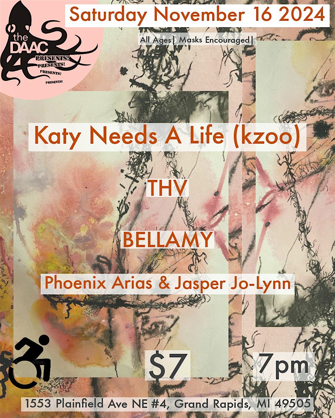 DAAC PRESENTS! K.N.A.L., THV, BELLAMY ,PHOENIX ARIAS & JASPER JO-LYNN