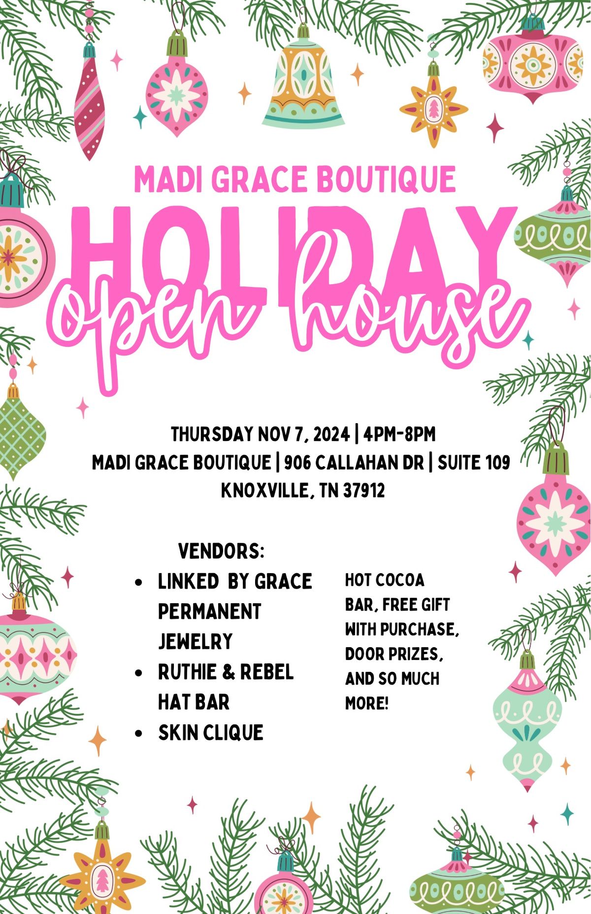 Madi Grace Boutique: Holiday Open House