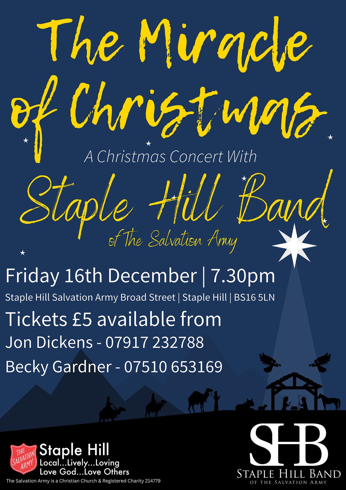 The Miracle of Christmas - A Concert by Staple Hill Salvation Army Band