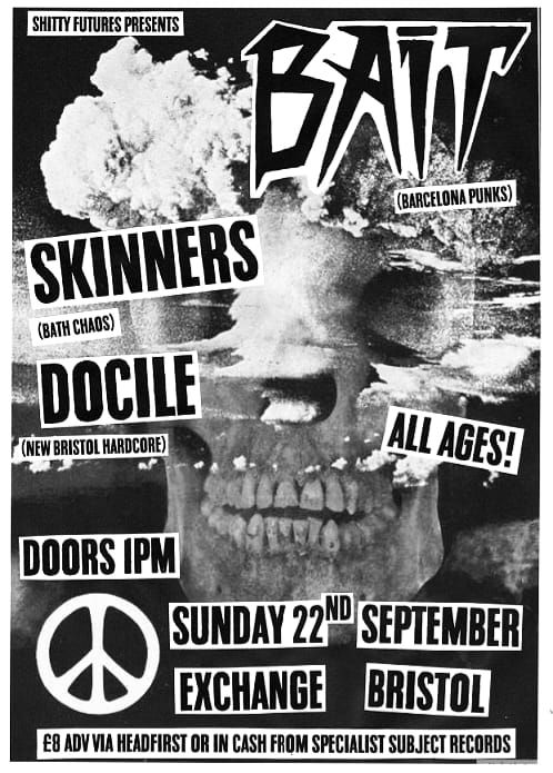 Bait (Barcelona), Skinners, & Docile @ Exchange, Bristol (Matinee Gig)