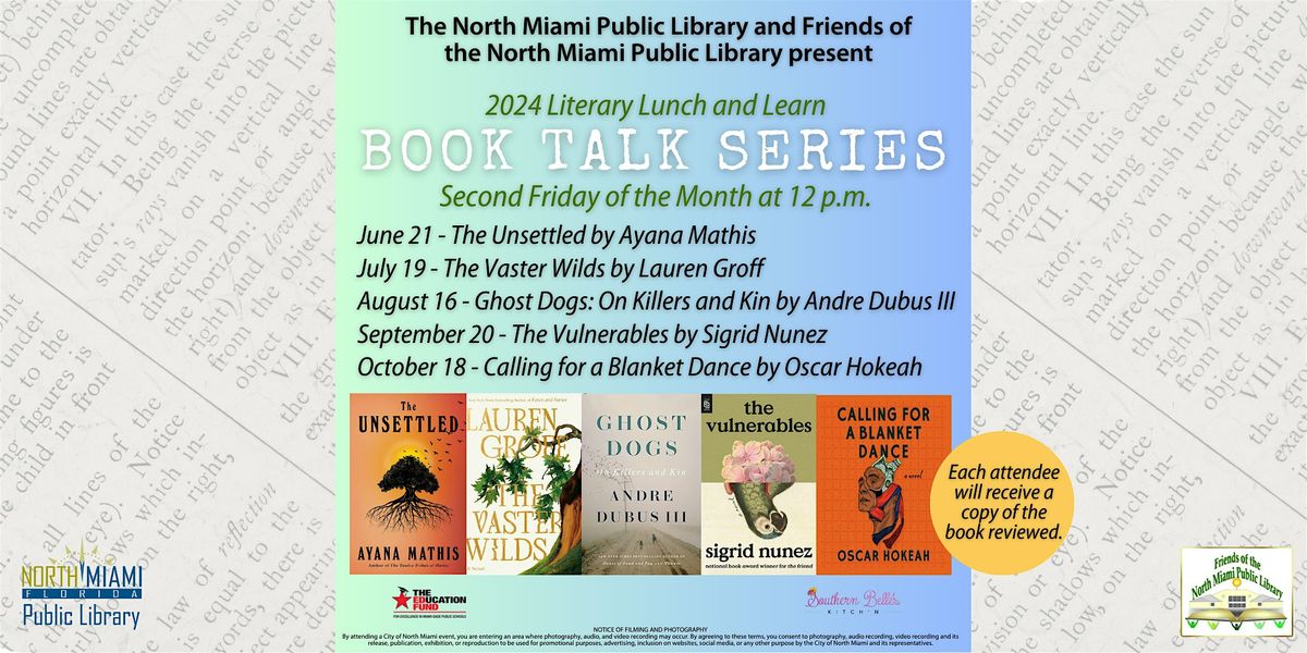 2024 Literary Lunch and Learn Book Talk Series