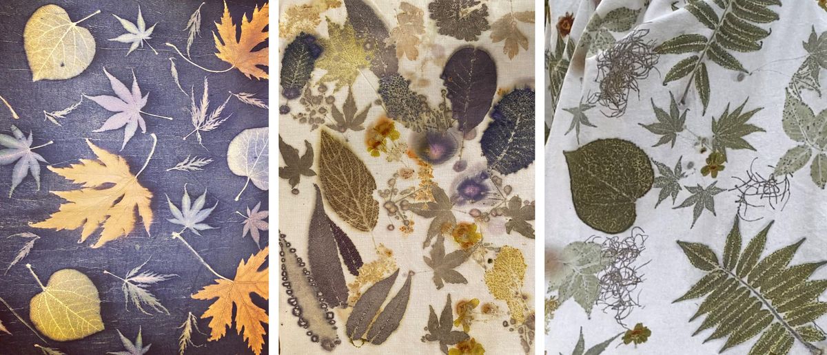 Botanical leaf printing (eco-printing) at Westonbirt