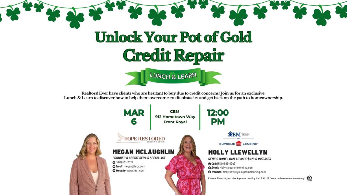 Credit Repair Lunch & Learn (For Realtors) 