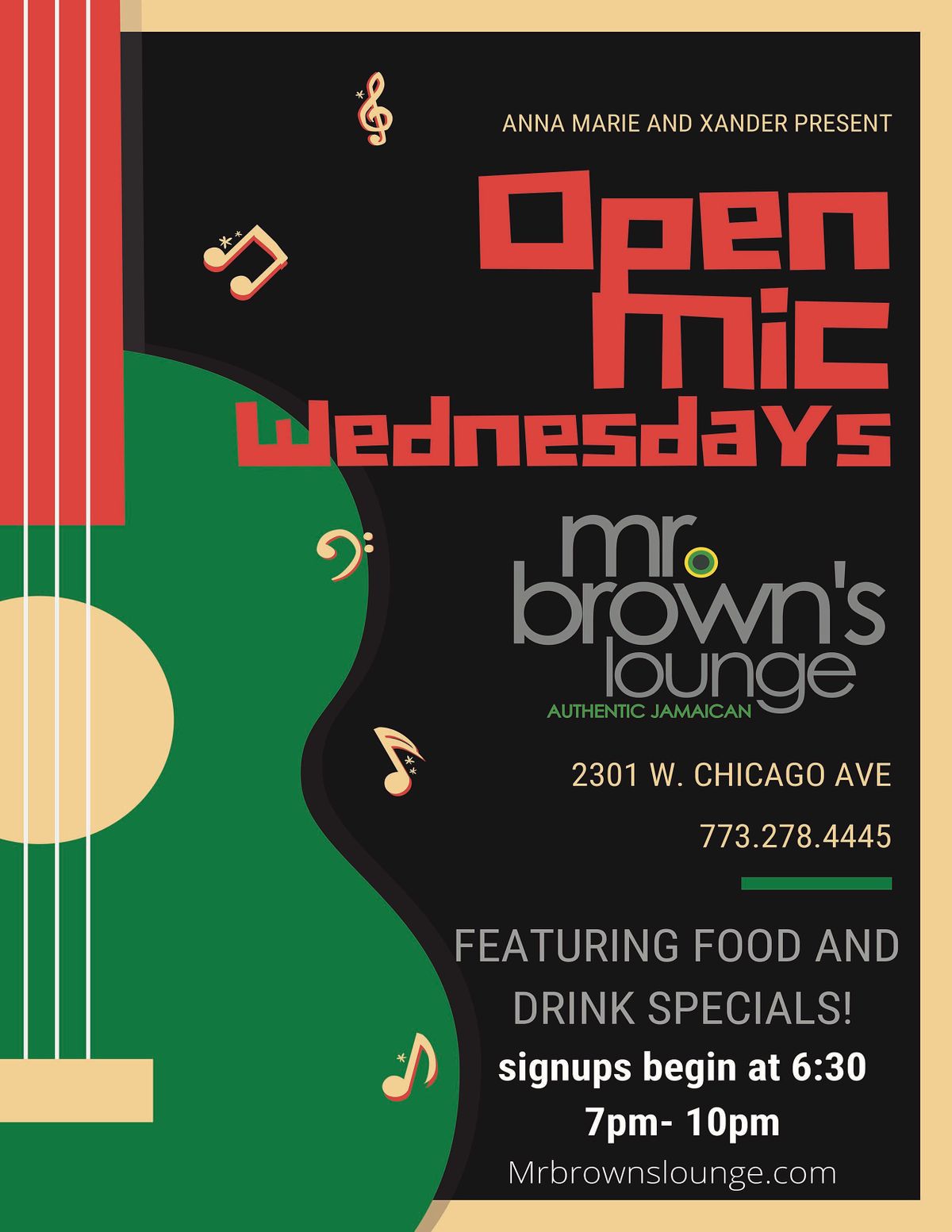 Open Mic Wednesdays at Mr Brown's Lounge hosted by AX Talent!