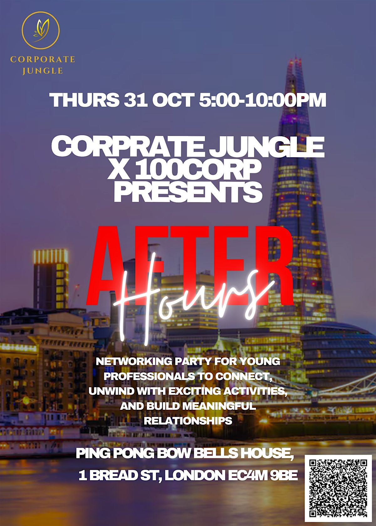 Corporate Jungle x 100Corp Presents AfterHours