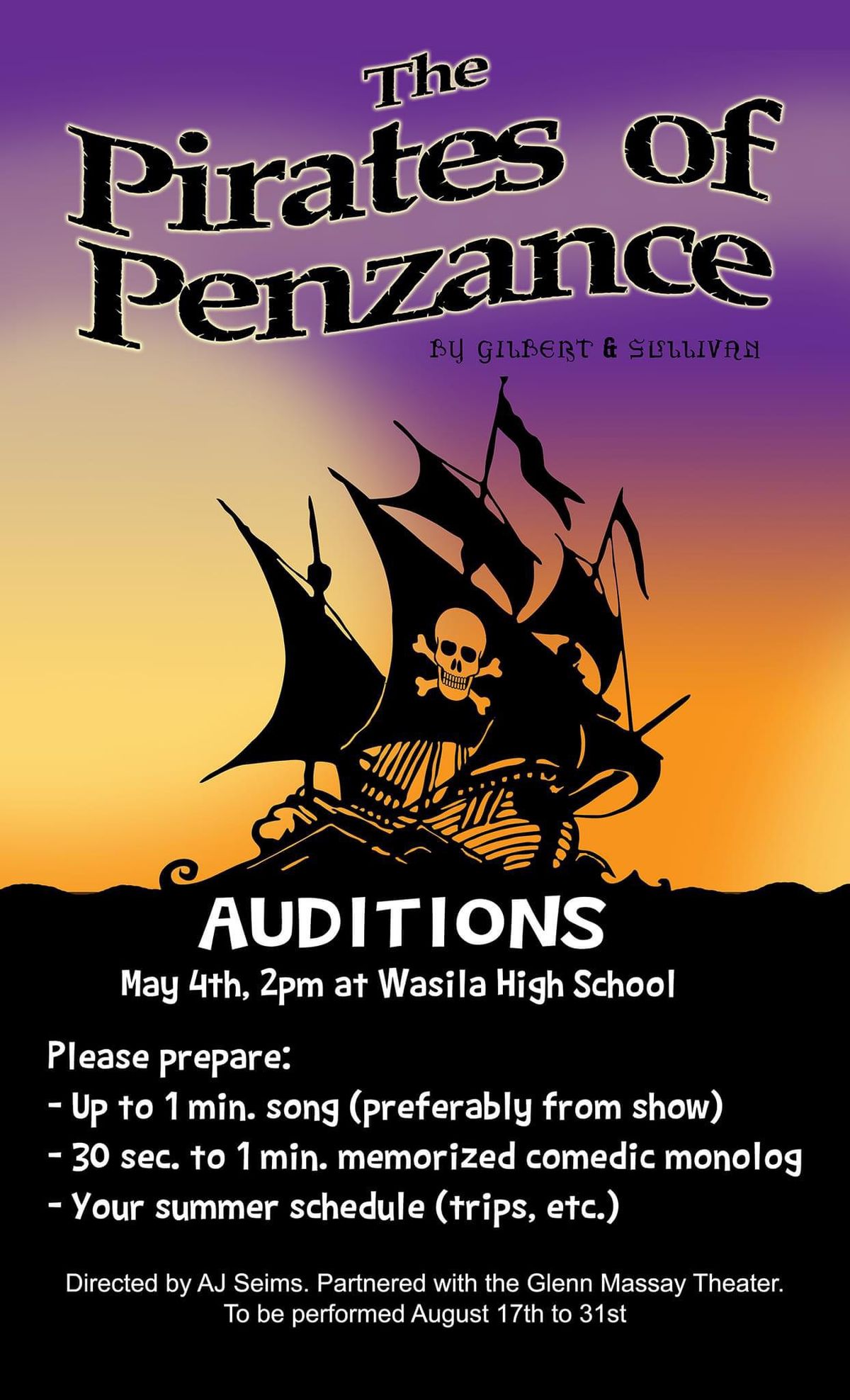 Pirates Of Penzance AUDITIONS