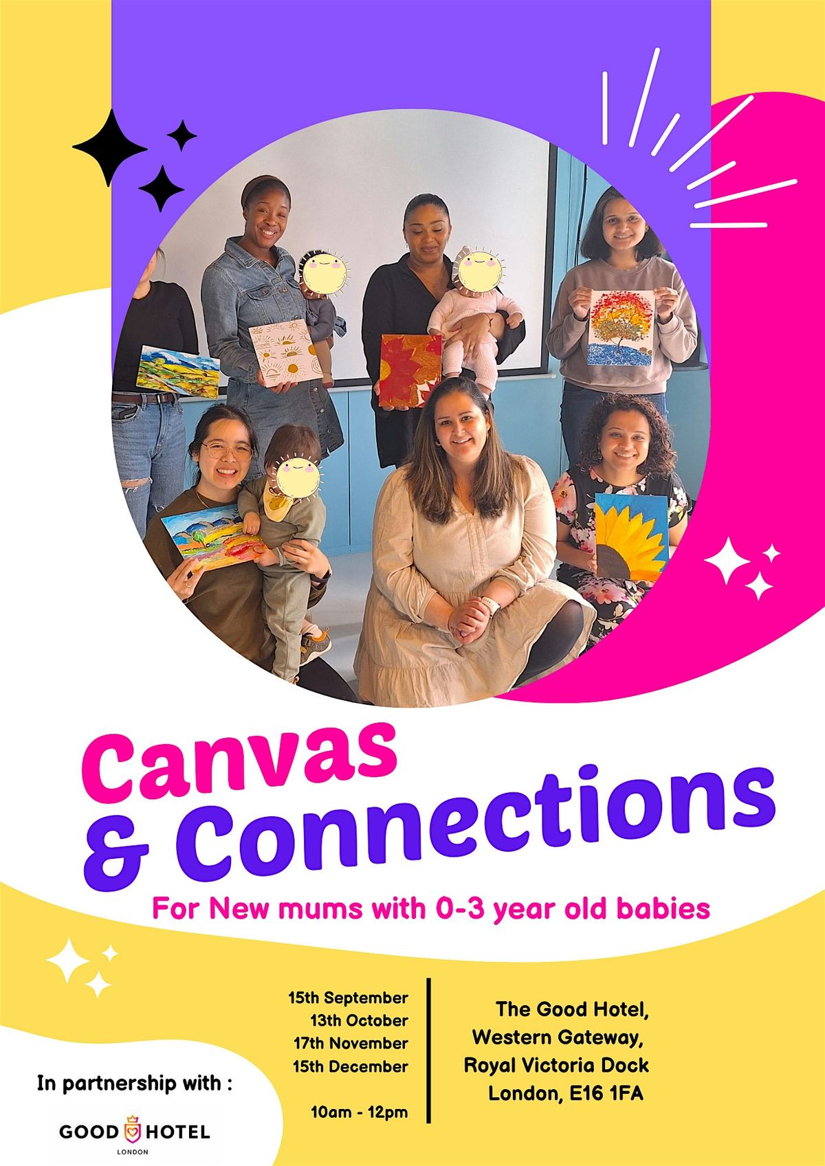 Canvas&Coffee Connections for  new moms only 0-3 year old babies