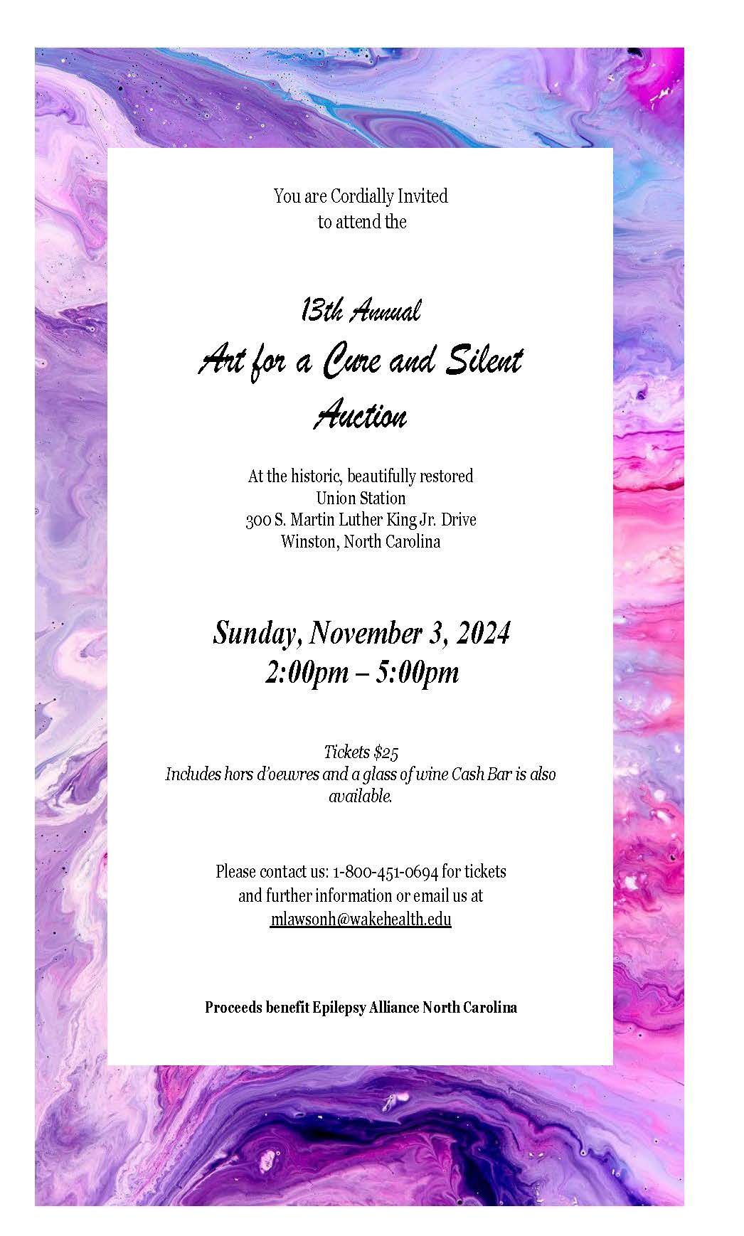 13th Annual Art for a Cure and Silent Auction 