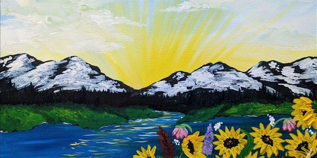 Flowers in the Mountains - Paint and Sip by Classpop!\u2122
