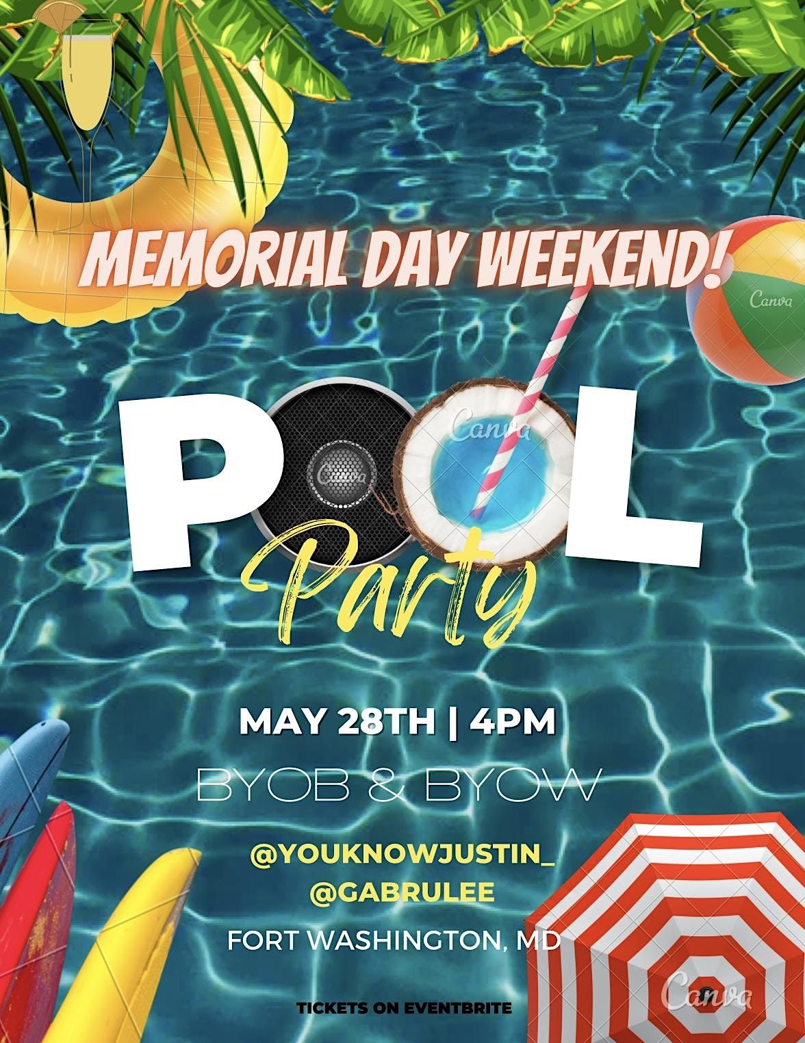 Memorial Day Pool Party, 13400 Piscataway Dr, Fort Washington, 28 May 2023