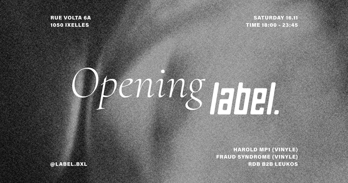 Opening label. - 16.11.