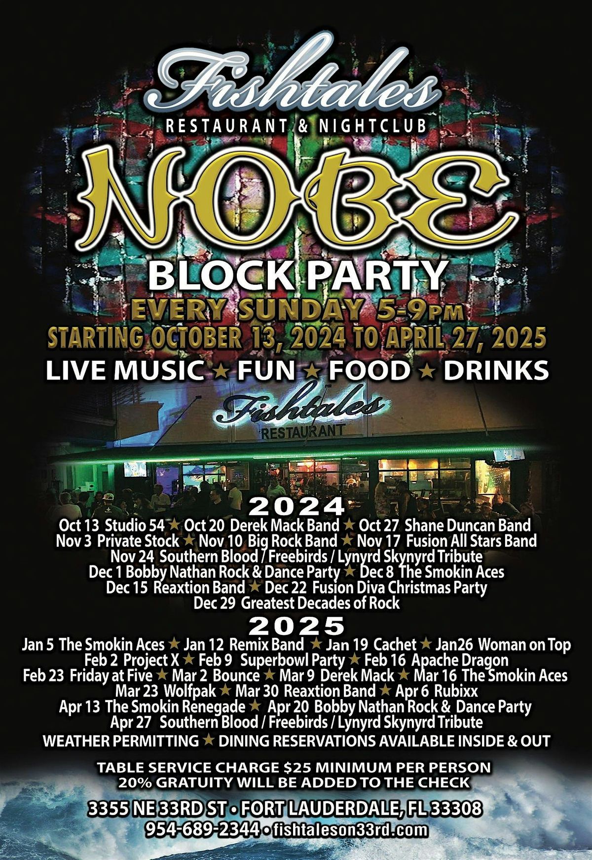 NOBE Block Party at Fishtales: Free Live Music Every Sunday!