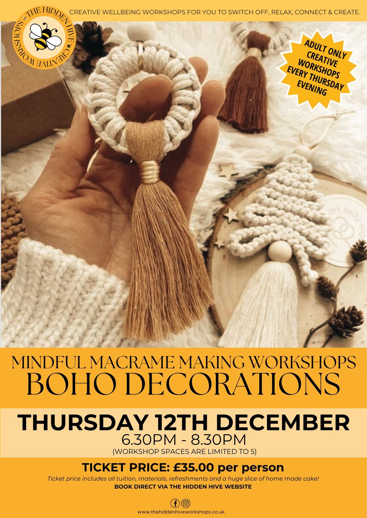 \ud83e\uddf6\ud83c\udf84\ud83c\udf1fBOHO MACRAME CHRISTMAS DECORATIONS\ud83c\udf1f\ud83c\udf84\ud83e\uddf6