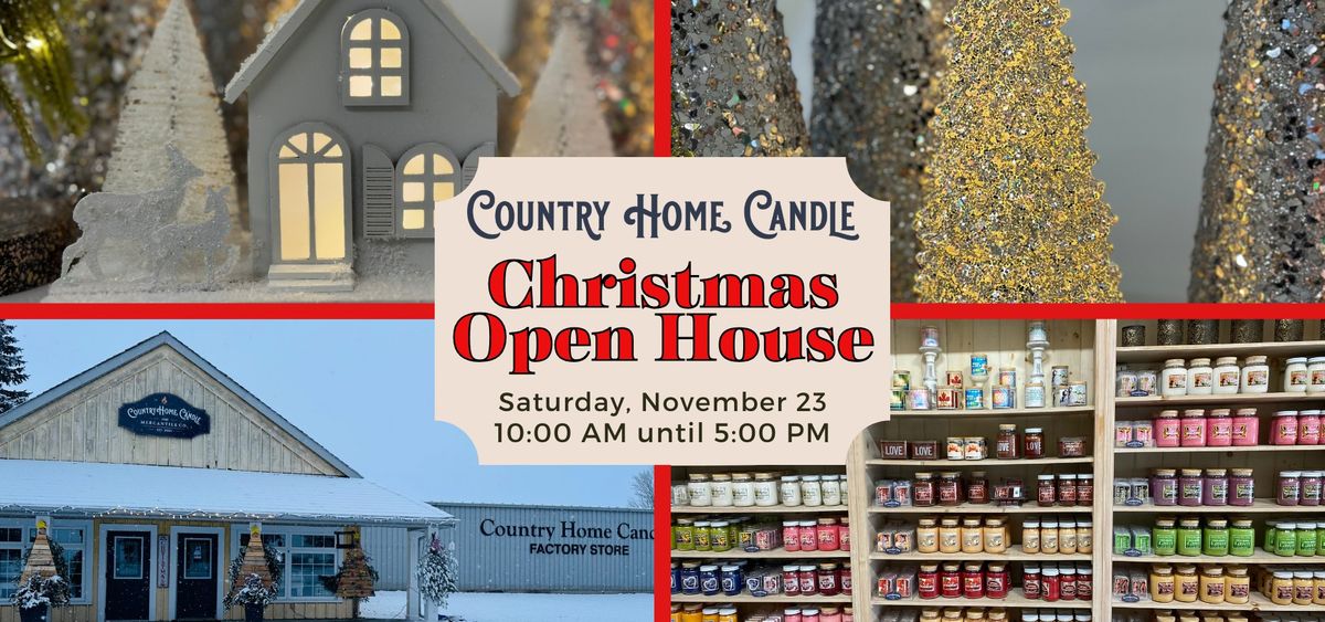 Country Home Candle Christmas Open House