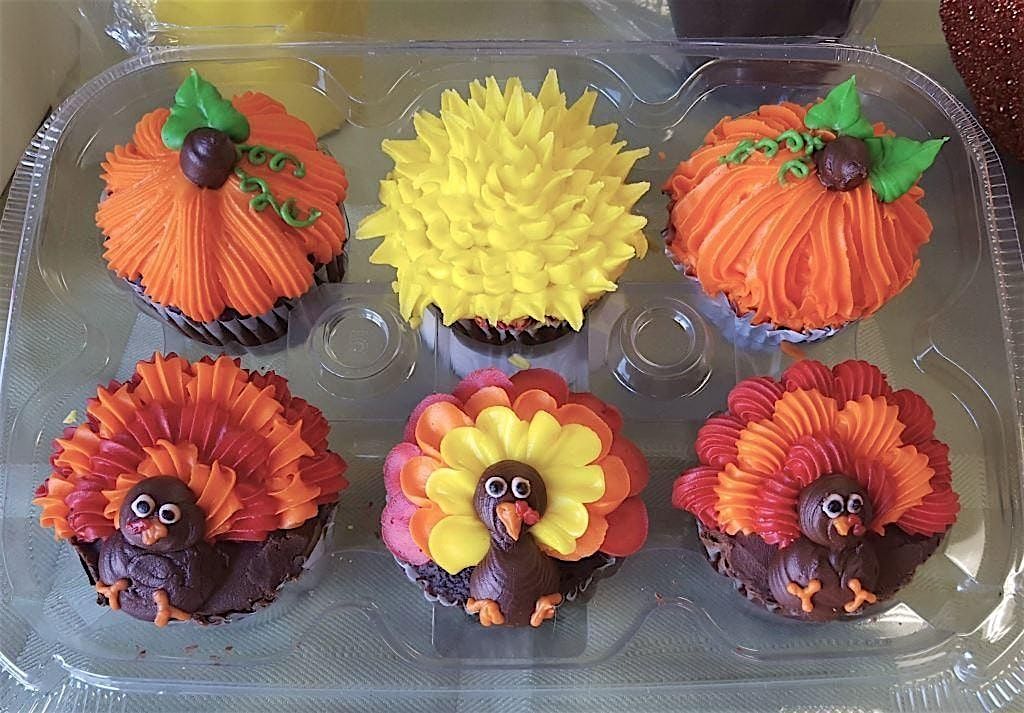 Learn To Pipe Turkey and Pumpkin Cupcakes!