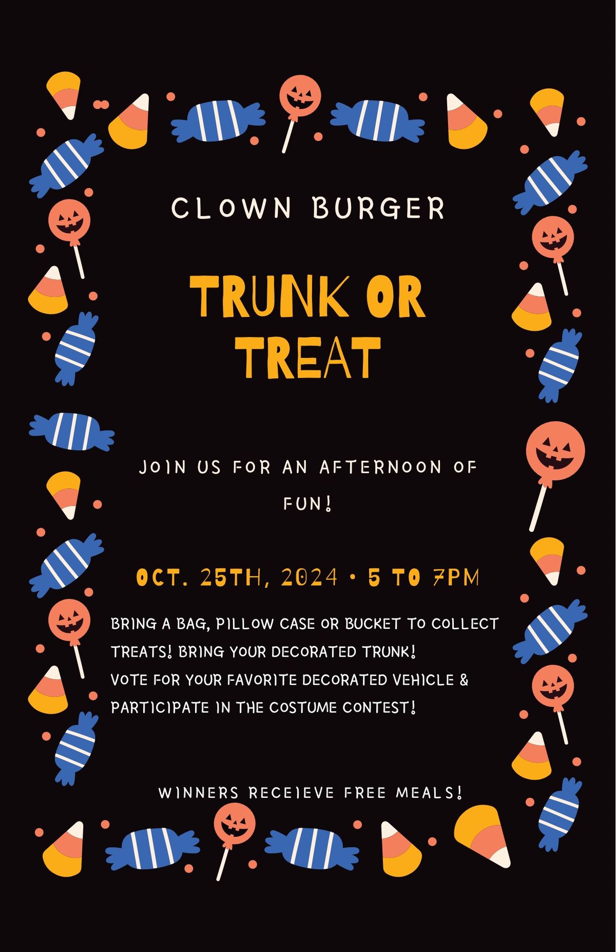 Trunk or Treat at Clown Burger