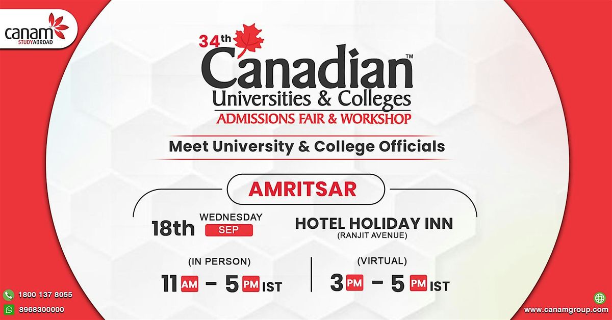 Canadian Universities & Colleges Admissions Fair & Workshop